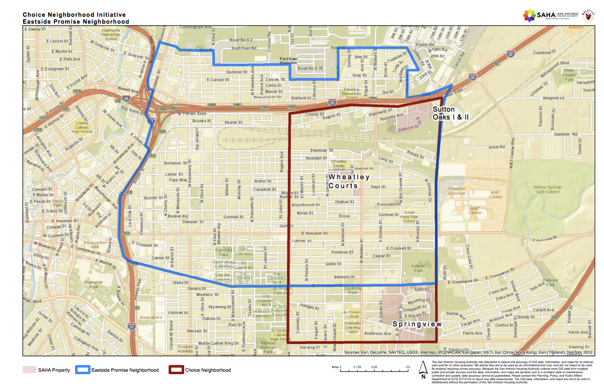 Map of the Choice & Promise Neighborhoods where the Eastpoint neighborhood will be approximately located (click to enlarge).